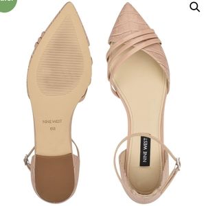 Nine West Brana nude pointy toe flats